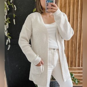 Pink republic open front oatmeal cardigan. Size L